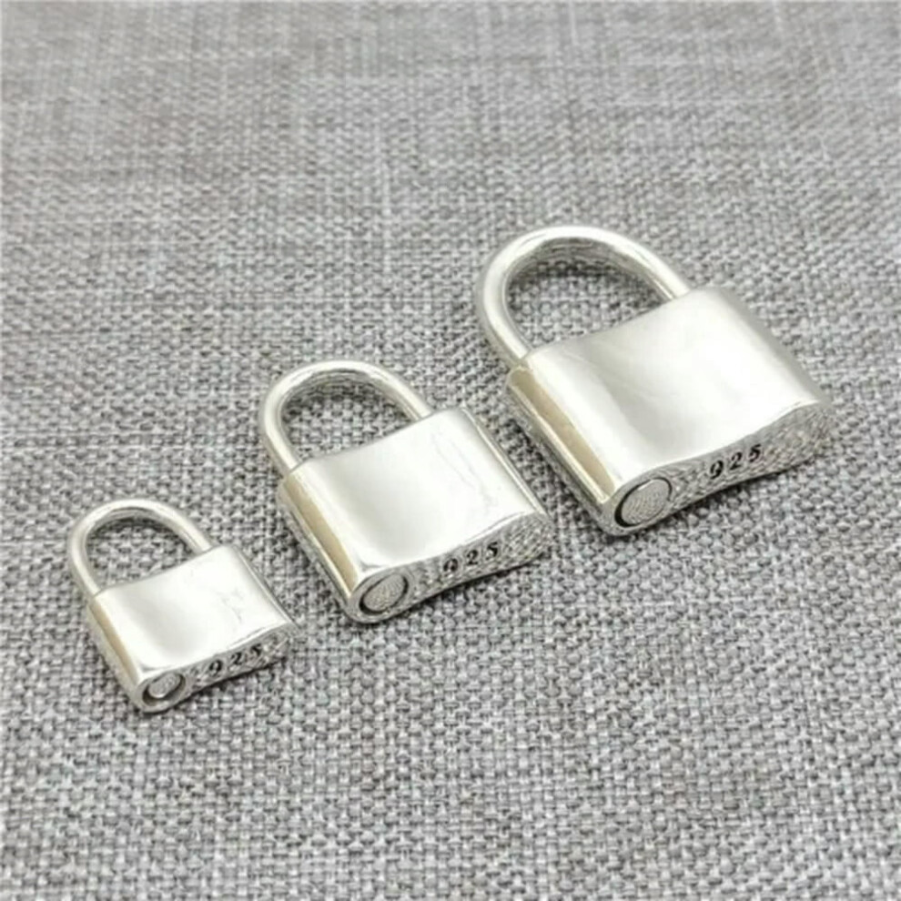 925 Sterling Silver Padlock Charm Pendant 9450273392844