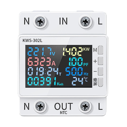 Medidor Elétrico 170-270V 63A 8 em 1 com Display Wi-Fi 1