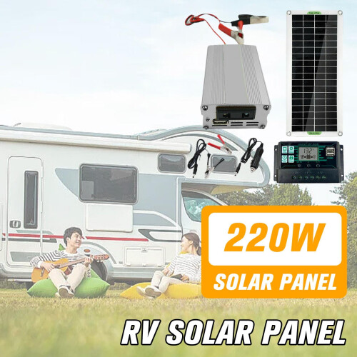 200W12V monokrystallinsk solpanelsæt med 100A 2