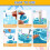 Brush Cleaner Cup with One-Touch Rinse, 400ml Refill & 4