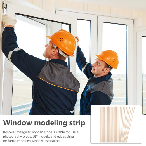 Wood Window Trim Molding Strips 50cm Isosceles Triangle 2