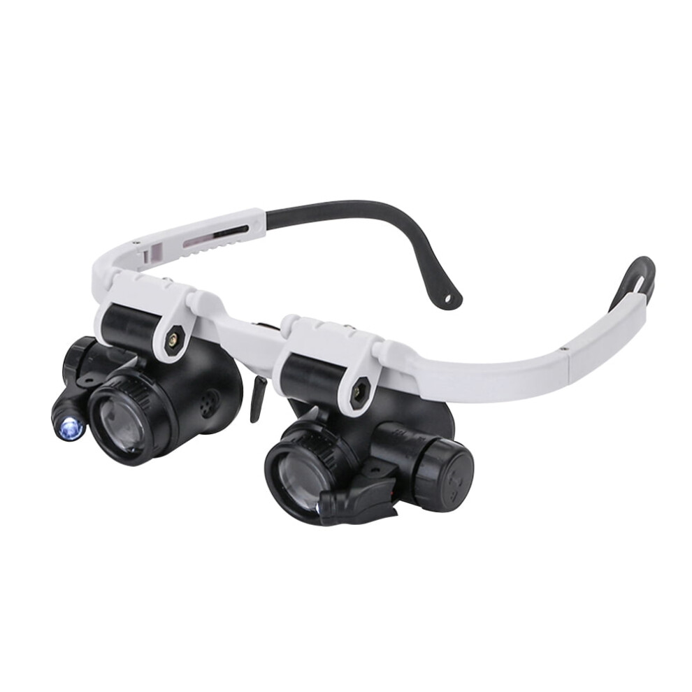 Light Head-Mounted Led Magnifier Glasses 8X/15X/23X