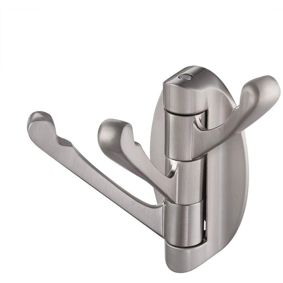 Kes Solid Metal Swivel Hook Wall-Mounted Brushed Nickel 959110223222