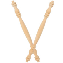 Trebalusterspindel lys brun 26,3 cm 2 stk
