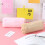 Cómodo neceser rectangular pequeño impermeable color rosa 3