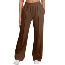 Womens Wide Leg Baggy Casual Sweatpants Loose High-Coffee S