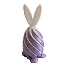 Statue de lapin imprimée en 3D pour la décoration-Violet