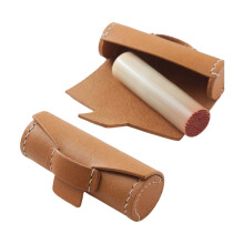 Mallette de rangement cylindrique en cuir PU, pour sceaux,-Kaki