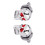 Motorcycle License Plate Mounting Hardware Skull Style-Silver 2 1