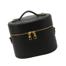 Trousse de maquillage de forme ovale moderne, trousse de-Noir