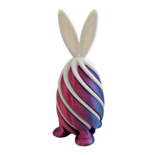 3D Printed Easter Rabbit Stress Relief Toy In Multiple-Red blue