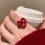 Bagues ajourées à la mode en forme de cœur d'amour,-Rouge 7