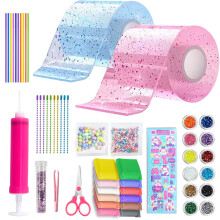 Nano Tape Bubbles Set 62 pcs 3M double-sided colored pink