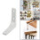 Stevige L-vormige muurbeugel, wit, 7,6 cm 6