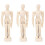 Trekunstutstillingsdukke 4,5 tommer 3 stk beige 1