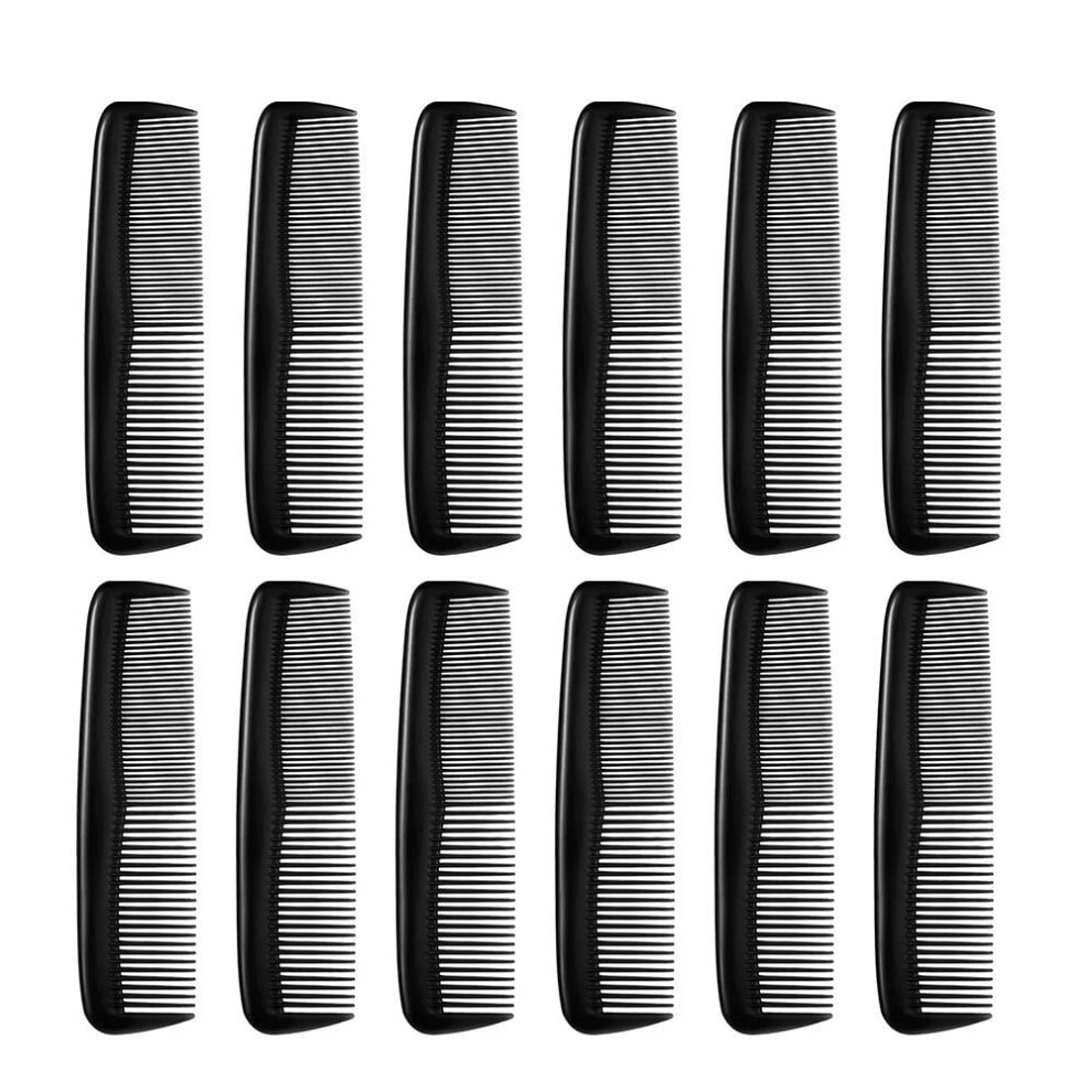 12-Pack Portable Fine & Wide Tooth Hair Combs