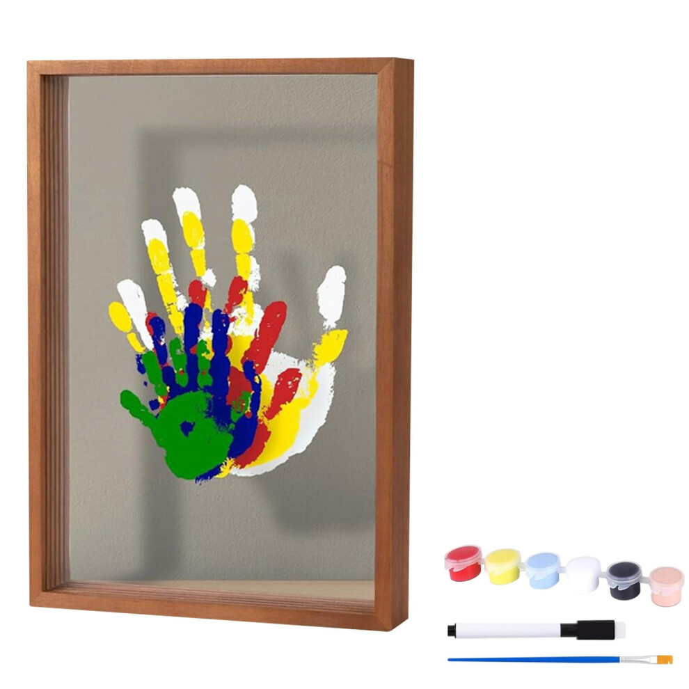 Wooden Handprint Frame Kit with Base for Couples & Family