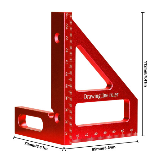Multivinkellineal i aluminiumslegering 45 90 1