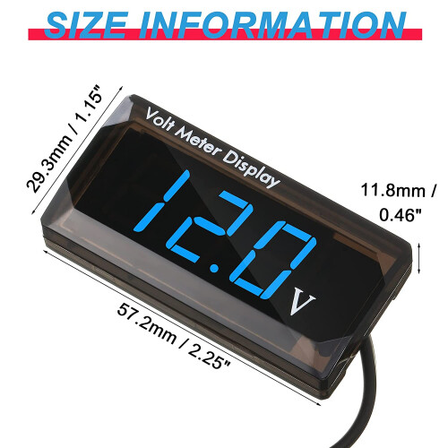 2-delad DC4–28V LED digital voltmeter 2