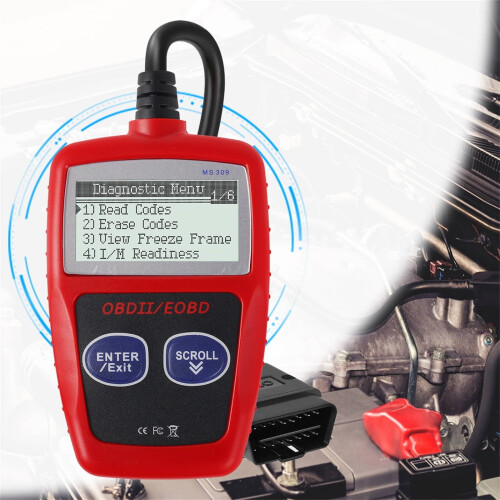 OBDII Scanner for DIY Users with DTC Lookup and Code 1