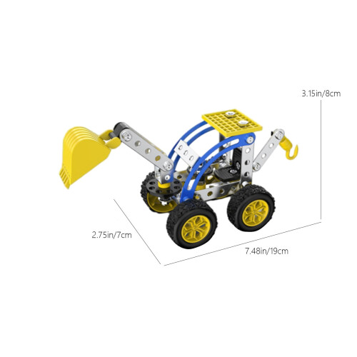 Kit model excavator metalic pentru copii 5+ – Construcție cu 83 de piese 2