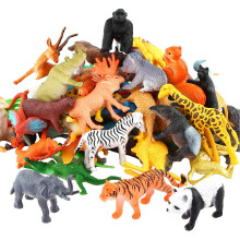 Conjunto de 53 peças de brinquedos em miniatura de animais da selva e da fazenda