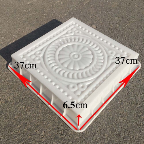 Reusable plastic cement mold square 12x12 inch 1