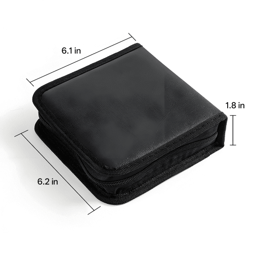 CD-etuiholder til 40 cd'er, sort, holdbar lynlåsdesign 2