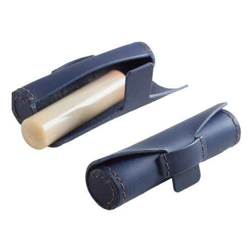Portable Seal Stamp Storage Tube With Practical PU-Deep Blue