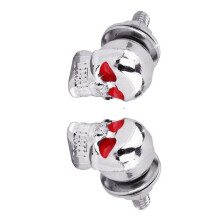 Decorative Skull Shaped License Plate Screws Bolts For-Silver 2