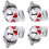 Decorative License Plate Screws Fastener With 3D Skull-Silver 4 1