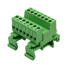High Performances DIN Rail Terminals Block With PA66 Housing-7P