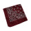 Cashew Pattern Cotton Head Scarf Square HeadWrap-Burgundy 1