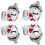 Motorcycle License Plate Screws With 3D Skull Design-Silver 4 1