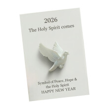 Peaceful Doves Statue with Thank You Card Handcrafted Christian