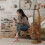 Portable Ukulele Wooden Stand Bracket Foldable Upright Guitar 6