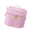 Modern Curved Shape Vanity Bag with Removeable Divider for-Pink 1