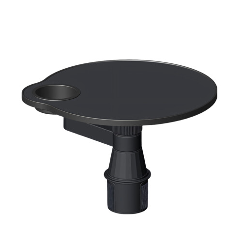 Stable Vehicle Table With Two Arm Support For Use In-Black