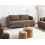 Beliani Sofa 3 Seater RATTVIK Chenille Brown 2