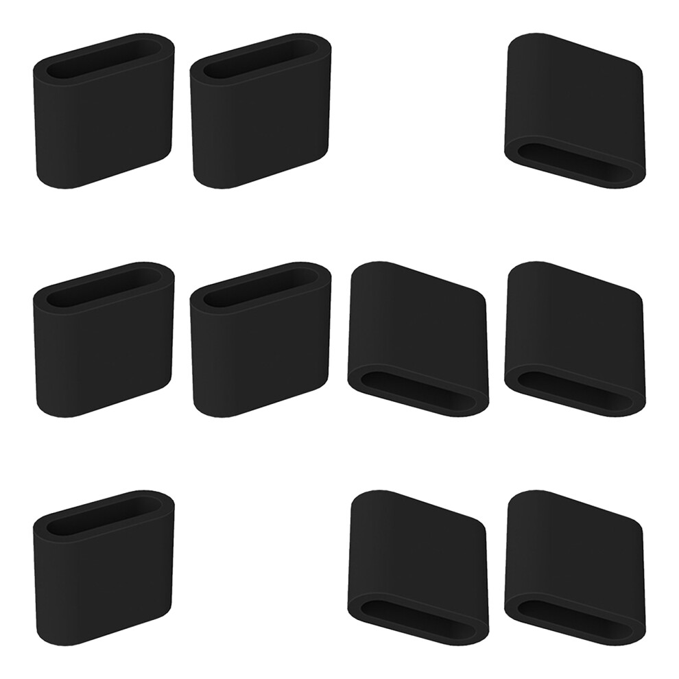 Portable Dust Proof Plugs For Type C Port- Silicone 10Pcs Black 7751001390050