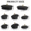 Motorcycle Frame Hole Cover Caps Kit 8PCS Protective Elastomer 3