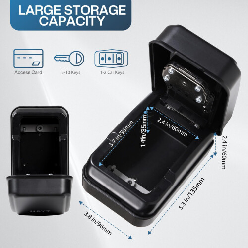 Upgraded Wall Mount Key Safe with 4-Black Hanging type 2
