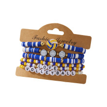 Casual atletische kralenarmband voetbal en-volleybal armband