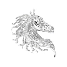 Stijlvolle aluminium paardenpin Stevige ontwerpen voor-Zilver