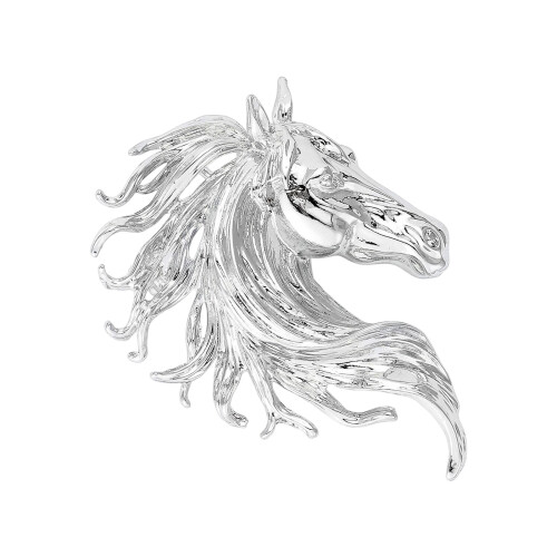 Broches de cheval en alliage élégantes, conceptions-Argent