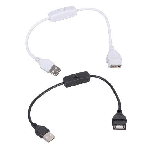Câble de commutation d'alimentation USB mâle à femelle,-Noir 2