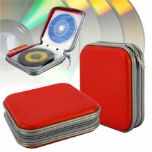 CD- en DVD-houder met ritssluiting, geschikt voor 40 schijven.