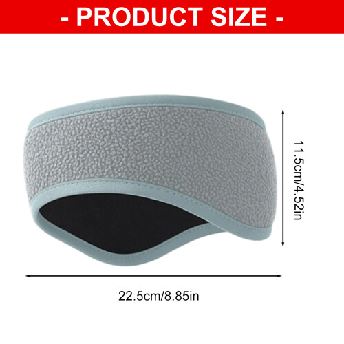 Soft Windproof Ear Warmer Muff Winter Headbands Ear-Dark Gray 2
