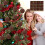 12-Piece Flocked Christmas Tree Balls, 6 cm, Coffee 2