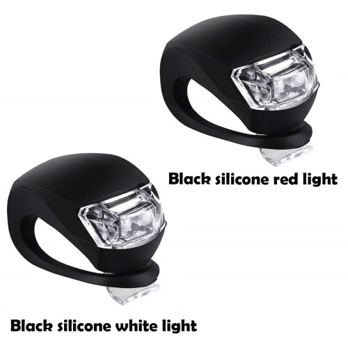 Silikon LED-cykelljusset – Fram Vit & Bak Röd 2